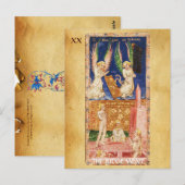 CARTE POSTALE TAROTS DE RENAISSANCE ANTIQUE 20 / LE JUGEMENT (Devant / Derrière)