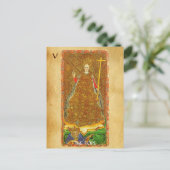 Carte Postale TAROTS DE RENAISSANCE ANTIQUE 5 / LE PAPE ( Foi ) (Debout devant)