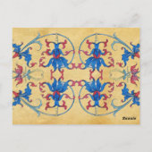 CARTE POSTALE TAROTS DE RENAISSANCE ANTIQUE 5 / LES AMOUREUX (Dos)