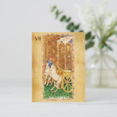CARTE POSTALE TAROTS DE RENAISSANCE ANTIQUE 7 / LE CHARIOT (Debout devant)