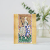 CARTE POSTALE TAROTS DE RENAISSANCE ANTIQUE / FEMME DES ÉPÈRES (Debout devant)