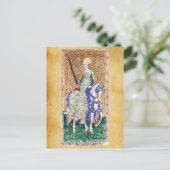 CARTE POSTALE TAROTS DE RENAISSANCE ANTIQUE / FEMME DES ÉPÈRES (Debout devant)