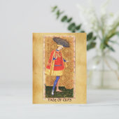 CARTE POSTALE TAROTS DE RENAISSANCE ANTIQUE / PAGE DES TASSES (Debout devant)