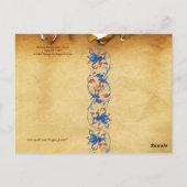 CARTE POSTALE TAROTS DE RENAISSANCE ANTIQUE / PAGE DES TASSES (Dos)