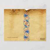 CARTE POSTALE TAROTS DE RENAISSANCE ANTIQUE / PAGE DES WANDS (Dos)