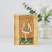 CARTE POSTALE TAROTS DE RENAISSANCE ANTIQUE / PAGE DES WANDS (Debout devant)