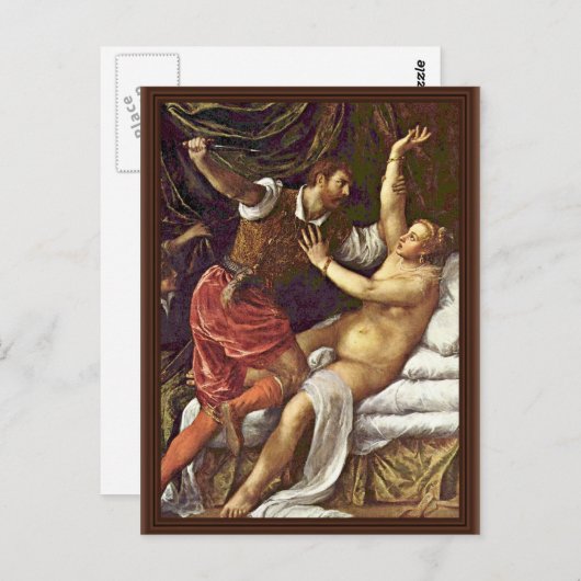 Carte Postale Tarquinius Et Lucretia Par Tizian (Devant / Derrière)