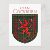 Carte Postale Tartan Cockburn Écossais Lion Rampant (Devant)