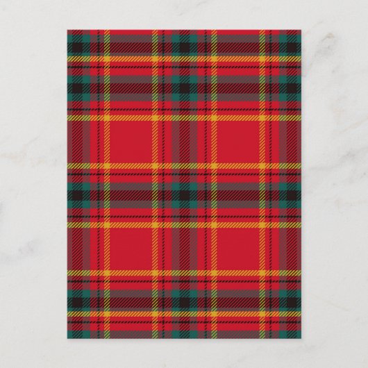 Carte Postale Tartan de Noël Plaid (Devant)