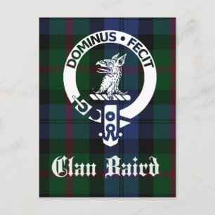 Carte Postale Tartan du blason du Clan Baird