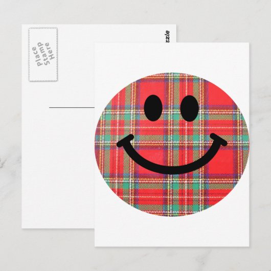 Carte Postale Tartan écossais (Devant / Derrière)