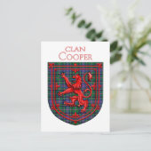 Carte Postale Tartan écossais Cooper Lion Rampant (Debout devant)