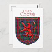 Carte Postale Tartan écossais Cooper Lion Rampant (Devant / Derrière)