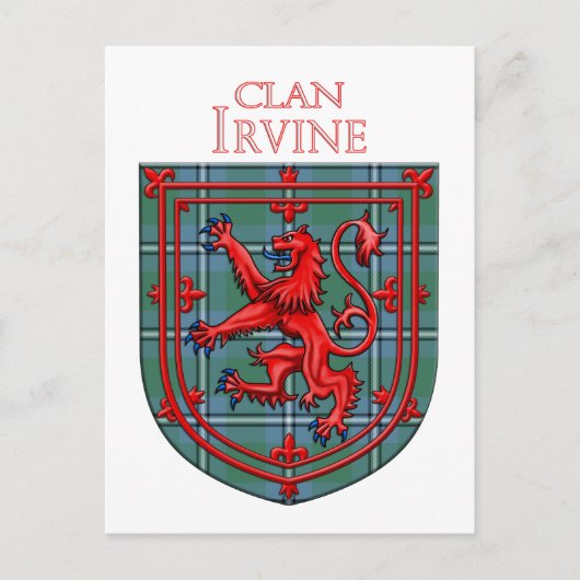 Carte Postale Tartan écossais Irvine de Drum (Devant)