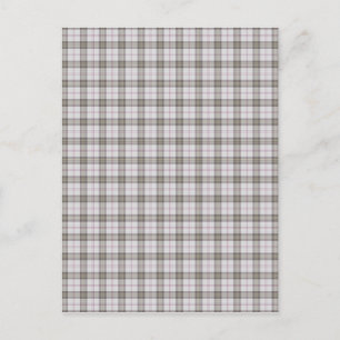 Carte Postale Tartan gris mode