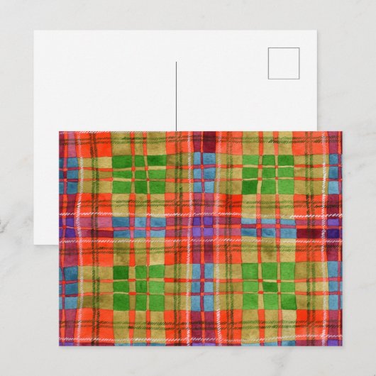 CARTE POSTALE TARTAN MAC RAE (Devant / Derrière)