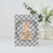 Carte Postale Tartan Scottie Blé (Debout devant)