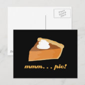 Carte Postale Tarte à la citrouille - mmm . . . tarte! (Devant / Derrière)