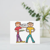 Carte Postale Tarte à la garde dans le visage (Debout devant)