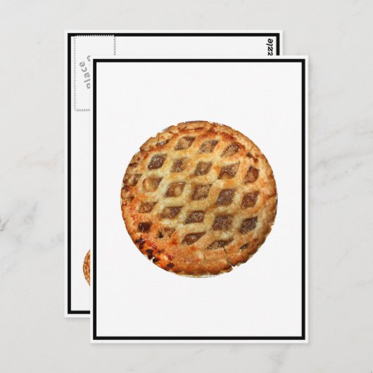 Carte Postale Tarte à la pomme fraîche (Devant / Derrière)