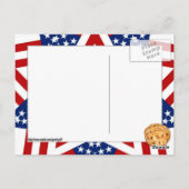 Carte Postale Tarte à la pomme sur les étoiles et les rayures (Dos)