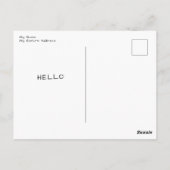 Carte Postale Tarte au chocolat Bonjour (Dos)