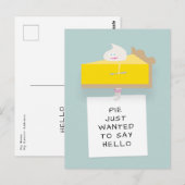 Carte Postale Tarte au citron Bonjour (Devant / Derrière)