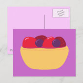 Carte Postale Tarte aux fraises (Devant / Derrière)