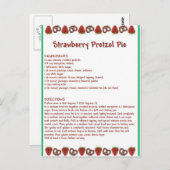 Carte Postale Tarte aux fraises (Devant / Derrière)