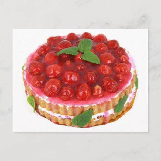 Carte Postale Tarte aux fraises (Devant)