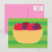 Carte Postale Tarte aux fraises (Devant / Derrière)