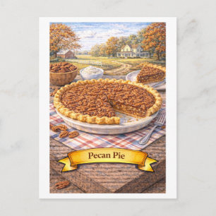 Carte Postale Tarte aux noix de pécan (Série de cuisine américai