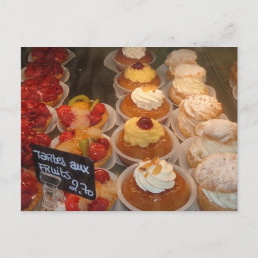 Carte Postale Tartes aux fruits - Pâtisserie (Devant)