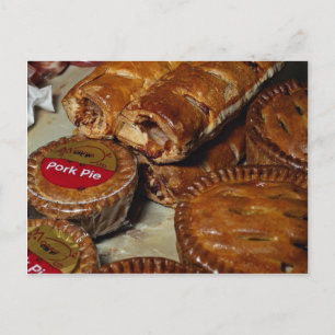 Carte Postale Tartes de porc et rouleaux de saucisse