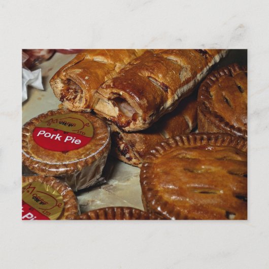 Carte Postale Tartes de porc et rouleaux de saucisse (Devant)