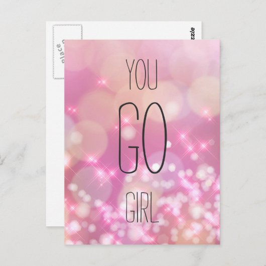 Carte Postale T'as ça Fille - Citations Inspirantes Étincelles R (Devant / Derrière)