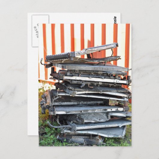 Carte Postale Tas de radiateurs (Devant / Derrière)