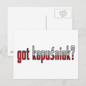 Carte Postale t'as du kapusniak ? Drapeau (Devant / Derrière)