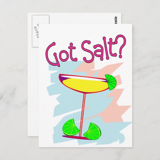 Carte Postale T'as du Sel? T-shirts & Cadeaux pour les Amoureux (Devant / Derrière)