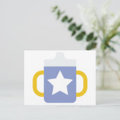 Carte Postale tasse à bec bleu étoile (Debout devant)