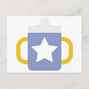 Carte Postale tasse à bec bleu étoile