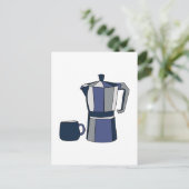 Carte Postale Tasse à café Cafetière (Debout devant)