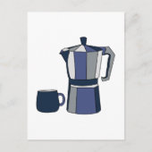 Carte Postale Tasse à café Cafetière (Devant)