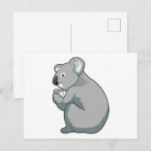 Carte Postale Tasse à café Koala (Devant / Derrière)