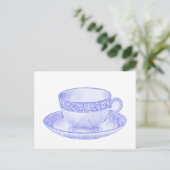 Carte Postale Tasse à thé violette (Debout devant)