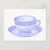 Carte Postale Tasse à thé violette (Devant)