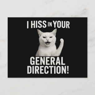 Carte Postale Tasse Chat Sassy Sifflement - "Je Siffle Dans Votr