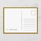 Carte Postale 'Tasse de Café' Chèque-Cadeau Drôle (Dos)