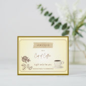 Carte Postale 'Tasse de Café' Chèque-Cadeau Drôle (Debout devant)
