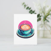 Carte Postale Tasse de cappuccino (Debout devant)